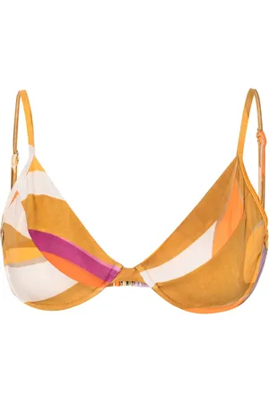 RAQUEL DINIZ Top de bikini con estampado abstracto