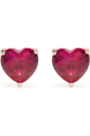 Kate Spade Aretes de cristal con detalle de corazón