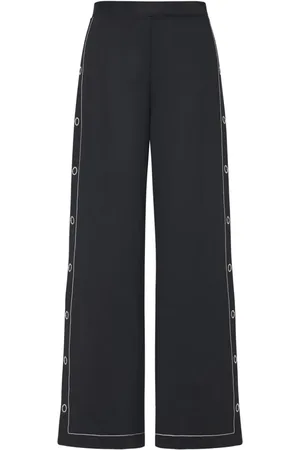 ROSETTA GETTY Pantalones anchos con botones de presión