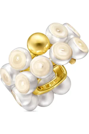 Tasaki Arete ear-cuff M/G Sliced Sphere en oro amarillo de 18kt con perla
