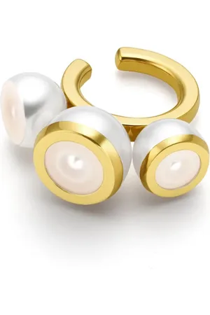 Tasaki Arete ear-cuff M/G Sliced Bezel en oro amarillo de 18kt con perla