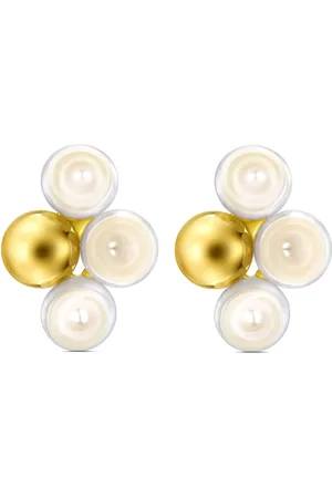 Tasaki Aretes M/G Sliced Sphere en oro amarillo de 18kt con perla