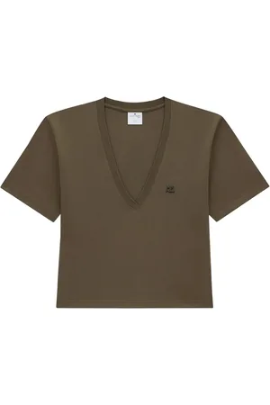 Courrèges Playera corta con aplique del logo