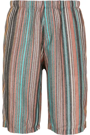 AMIR SLAMA Bermudas con estampado de rayas