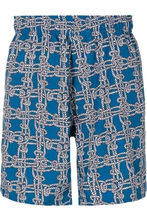 AMIR SLAMA Shorts de playa con estampado de nudo