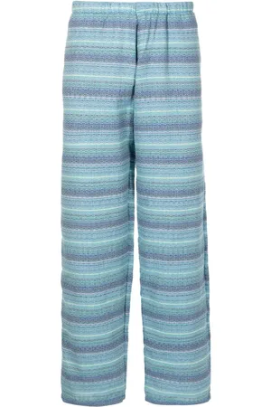 AMIR SLAMA Pantalones con motivo de rayas en jacquard