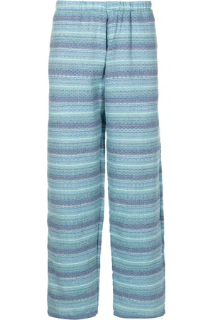 AMIR SLAMA Pantalones con motivo de rayas en jacquard