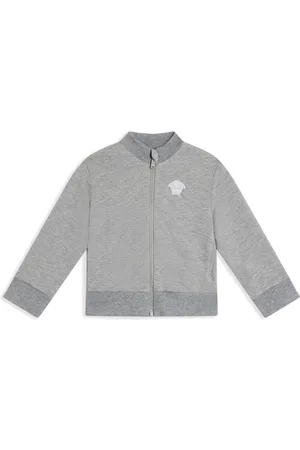 VERSACE Sudadera con logo bordado y cierre