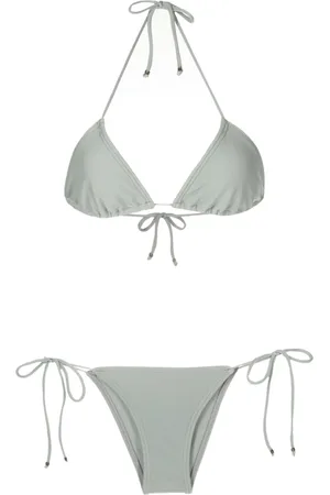 AMIR SLAMA Bikini estilo triángulo con cuello halter