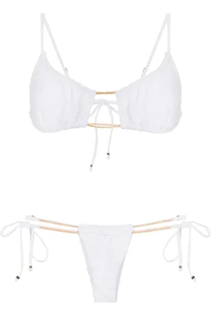 AMIR SLAMA Bikini texturizado con detalle de cadena
