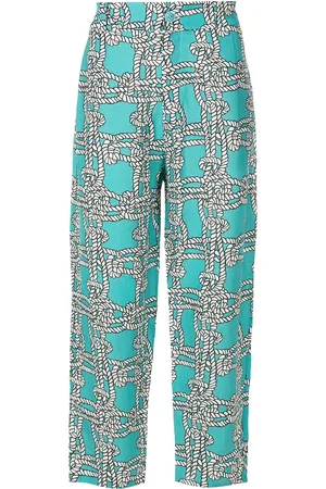 AMIR SLAMA Pantalones capri con estampado gráfico