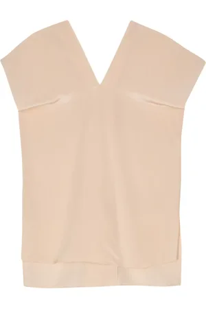 Aspesi Blusa de seda con cuello en V