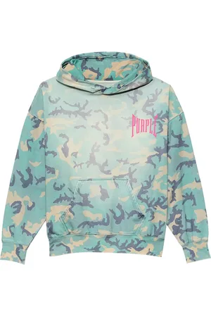 Purple Brand Hoodie con estampado militar