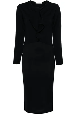 LEMAIRE Vestido estilo cárdigan tejido de canalé