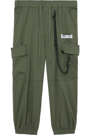 Musium Div. Pantalones cargo con pretina elástica