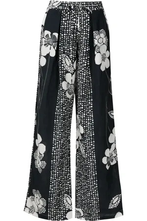 AMIR SLAMA Pantalones rectos con estampado floral