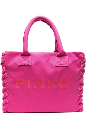 Pinko Bolsa de playa con logo bordado