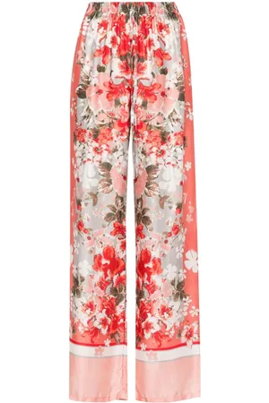 Ermanno Firenze Pantalones anchos con estampado floral