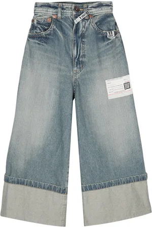 Maison Mihara Yasuhiro Jeans anchos con dobladillo vuelto