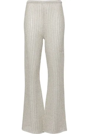 FORTE FORTE Pantalones palazzo tejidos de crochet