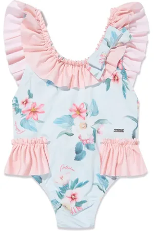 PATACHOU Traje de baño con estampado floral y volantes