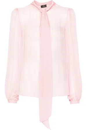 Etro Camisa de seda con moño en el cuello