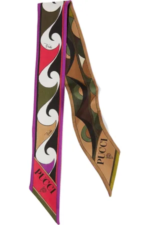 Puccini Mascada de seda con estampado Rombi