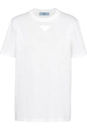 Prada Playera con logo triangular