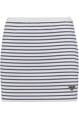 Prada Falda corta con motivo de rayas