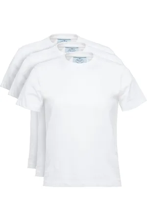 Prada Set de tres playeras con logo triangular