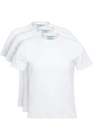 Prada Set de tres playeras con logo triangular