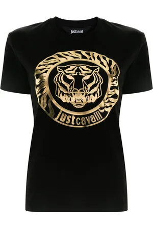 Roberto Cavalli Playera con cabeza de tigre