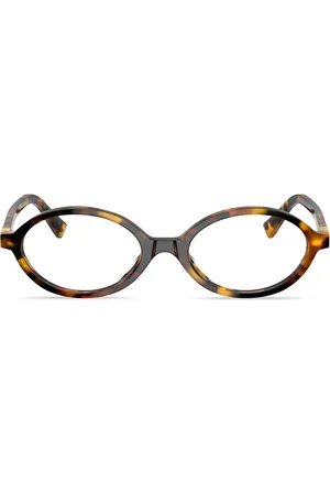 Miu Miu Lentes ovaladas con efecto de carey