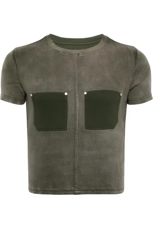 DION LEE Playera tejida de canalé