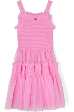 Twin-Set Vestido de tul fruncido