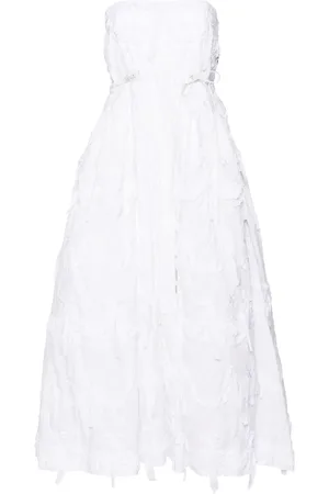 Simone Rocha Vestido de fiesta strapless con detalle de moño