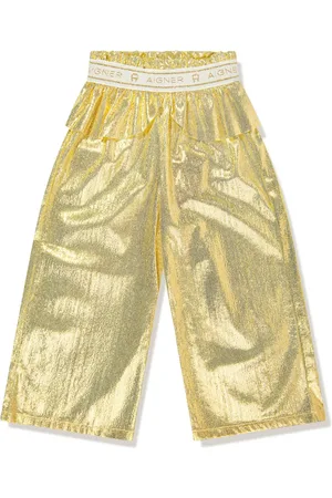 Aigner Pantalones metalizados con peplum