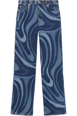 Puccini Jeans rectos con estampado marmo