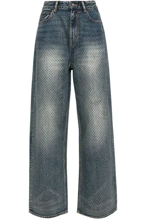 JNBY Jeans rectos con apliques de rombo