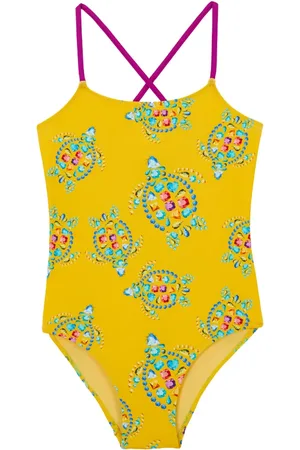 Vilebrequin Traje de baño con estampado de tortugas