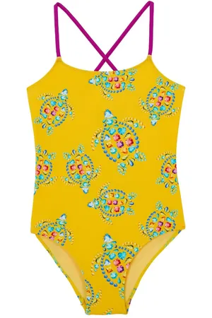Vilebrequin Traje de baño con estampado de tortugas