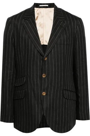 Brunello Cucinelli Blazer con motivo de rayas diplomáticas