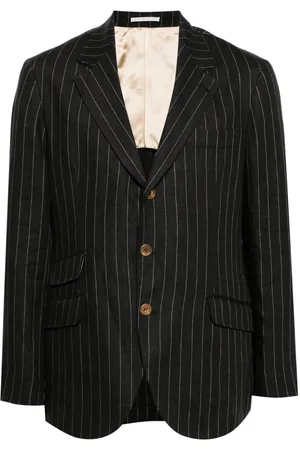 Brunello Cucinelli Blazer con motivo de rayas diplomáticas