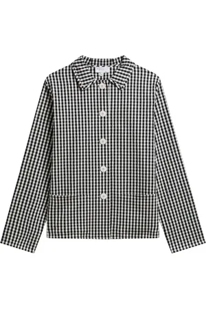 AGNÈS B. Camisa con botones y motivo de cuadros gingham