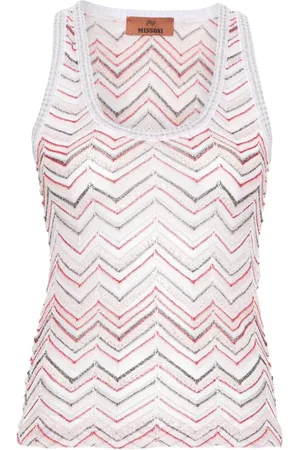 Missoni Top con lentejuelas y motivo en zigzag