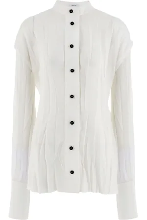 Salvatore Ferragamo Camisa de organza transparente