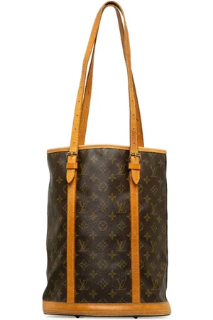 Bolso de mano Louis Vuitton Palermo en lona Monogram marrón y cuero natural