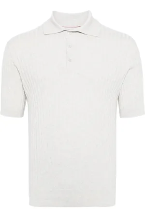 Brunello Cucinelli Playera tipo polo tejida