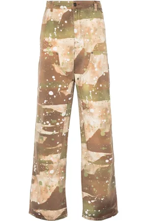 Msgm Pantalones con estampado militar