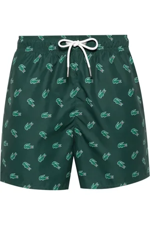 Lacoste Shorts de playa con estampado Crocodile